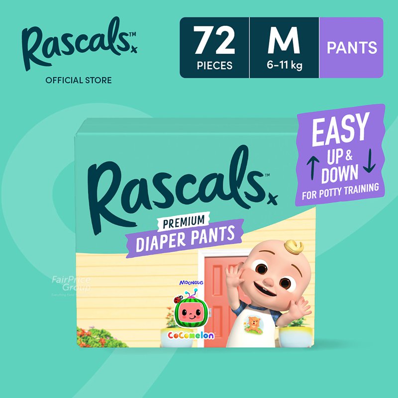 Rascals x Cocomelon Pants Diaper - M 72 per pack