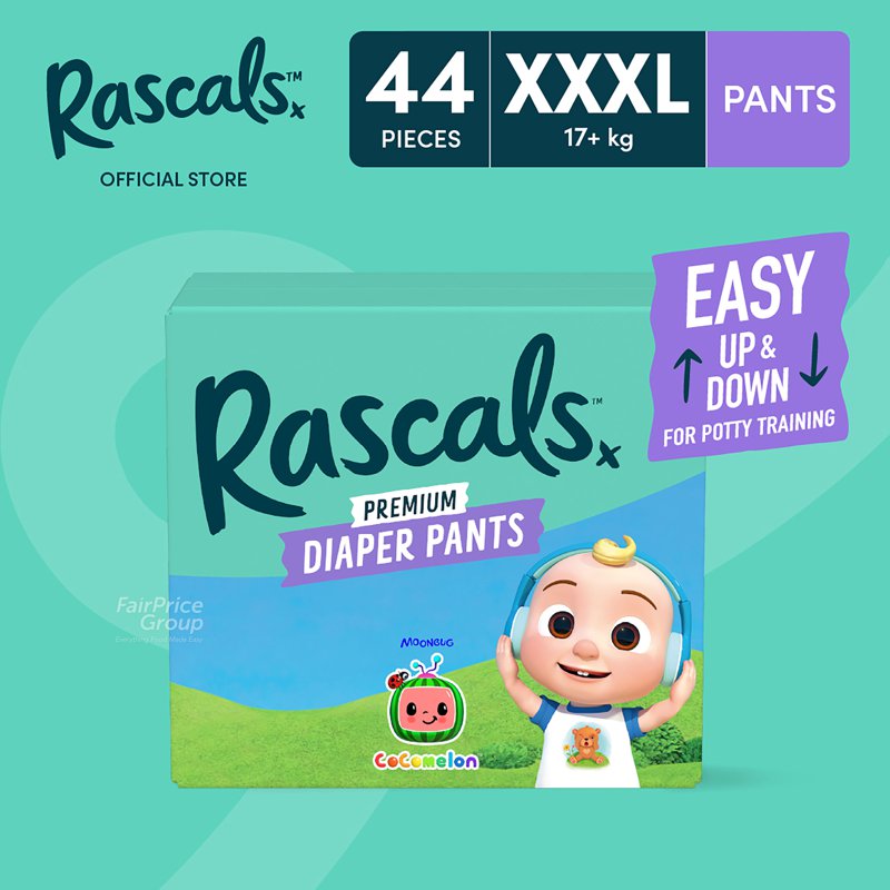Rascals x Cocomelon Pants Diaper - XXXL 44 per pack