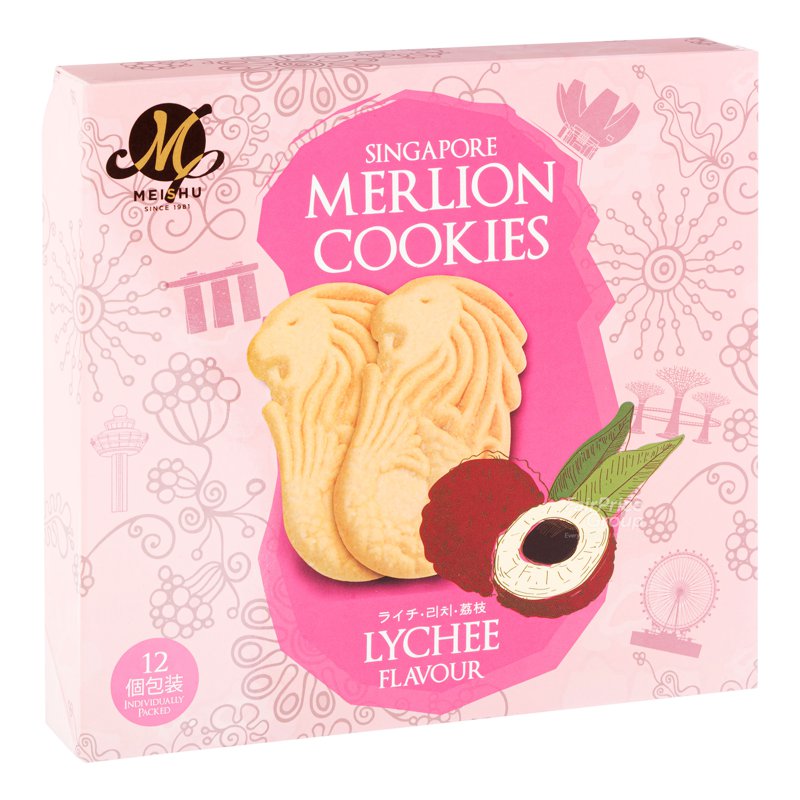 MEI SHU Merlion Cookies - Lychee