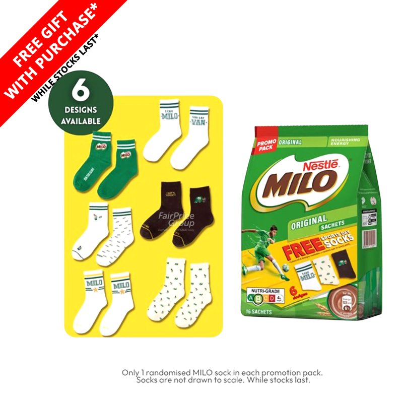 Milo Instant Chocolate Malt with Milk - Original (Sachet) + Foc