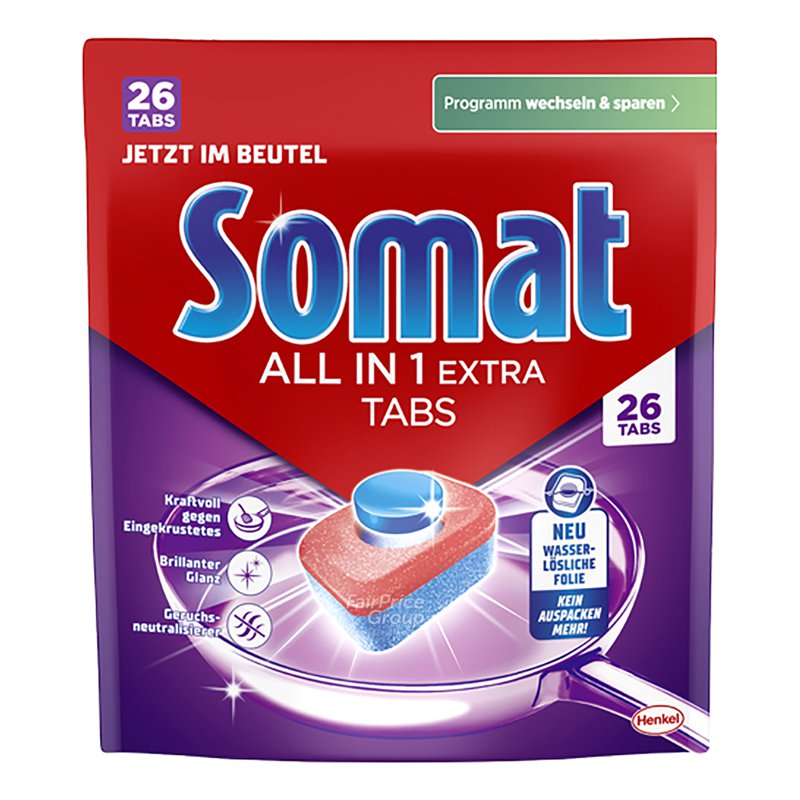 Somat All in 1 Dishwasher Tab 26 per pack