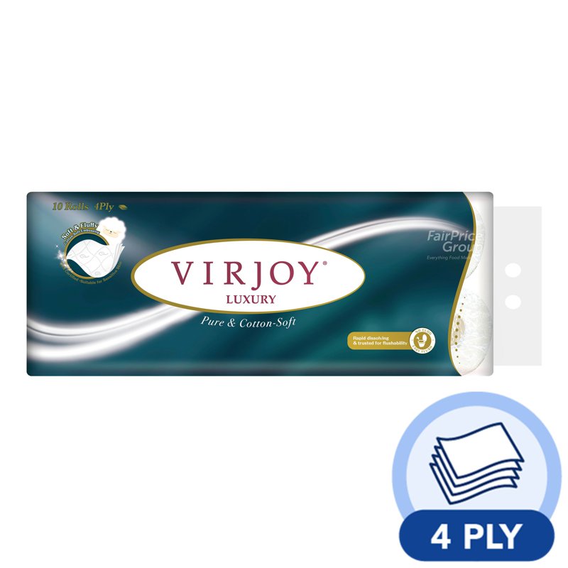 Virjoy Luxury Bathroom Tissue - 4ply 10 x 157 per pack