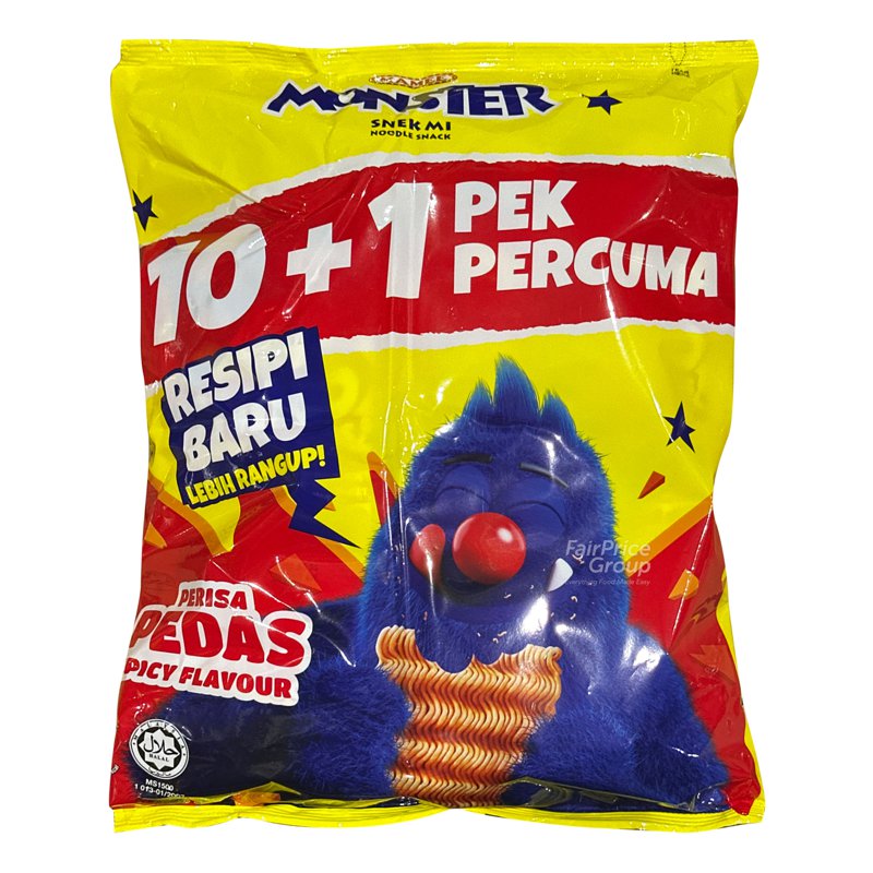 MAMEE Monster Family Pack Noodle Snack - Hot & Spicy