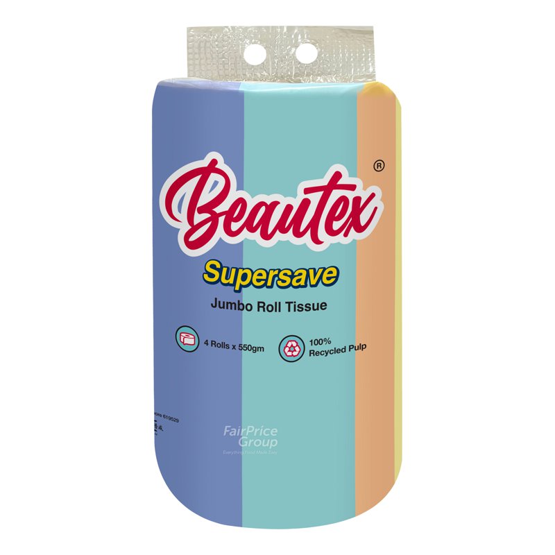 Beautex Bathroom Tissue - SuperSave Jumbo Roll (Recycled Pulp)