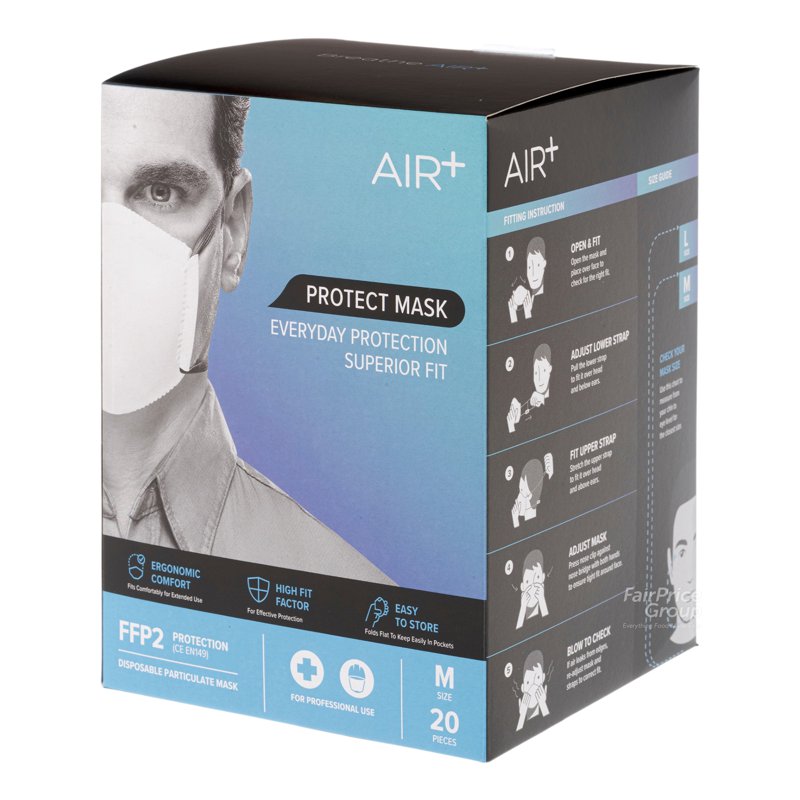 AIR+ FFP2 Mask - Medium 20 per packs