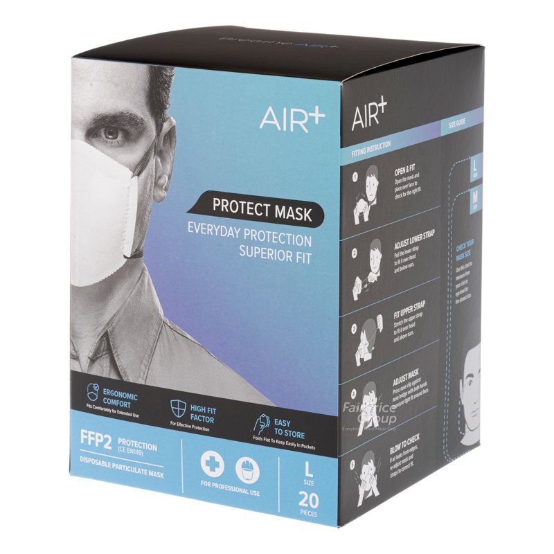 AIR+ FFP2 Mask - Large 20 per packs