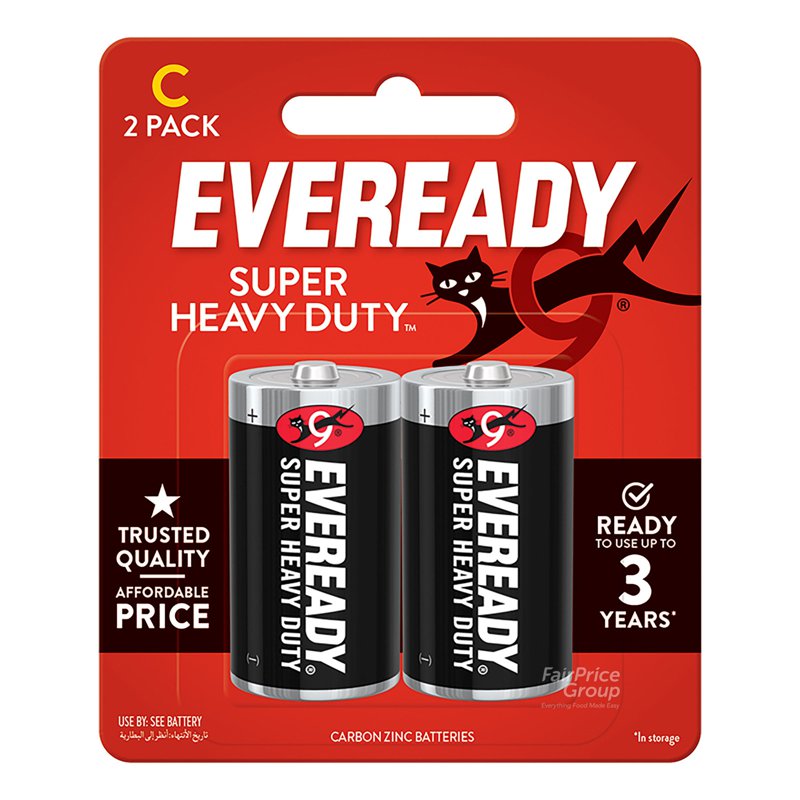 Eveready Battery - Super Heavy Duty (C2) 2 per pack