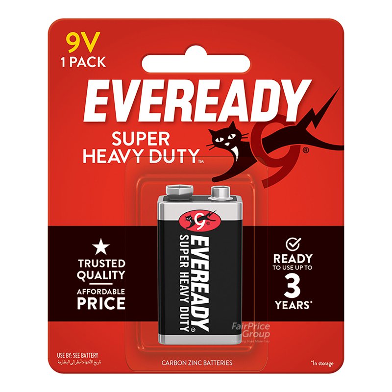 Eveready Battery - Super Heavy Duty (9V) 1 per pack