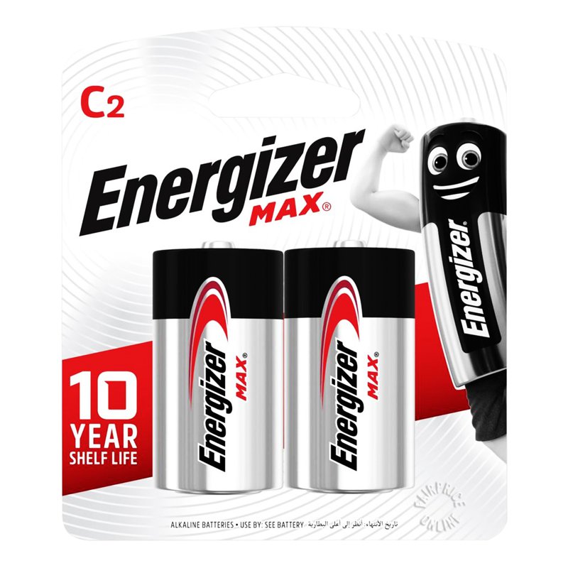 Energizer Alkaline Battery - Max (C) 2 per pack
