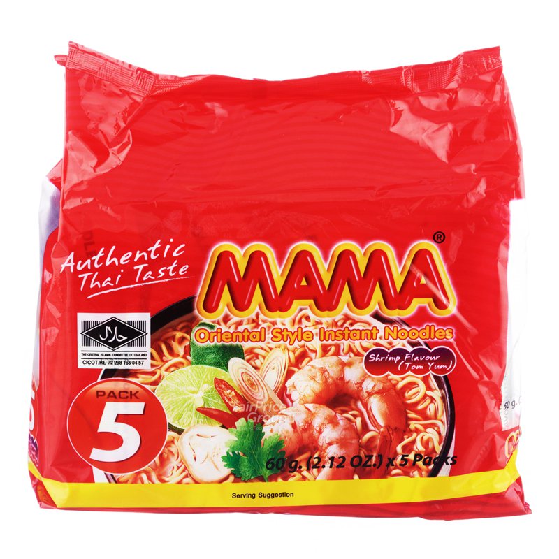 Mama Oriental Style Instant Noodles - Shrimp Tom Yum 5 per pack