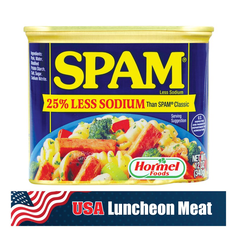 Hormel Spam Luncheon Meat - 25% Less Sodium 340g