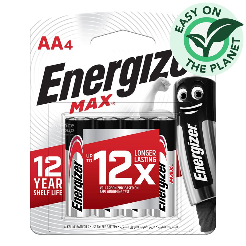 Energizer Alkaline Battery - Max (AA) 4 per pack