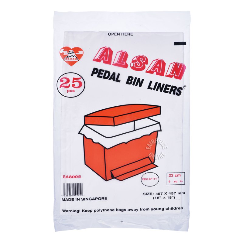Alsan Pedal Bin Liners 25 per pack