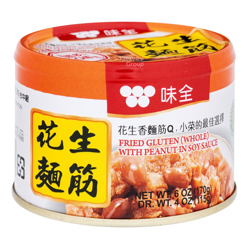 Wei Chuan Fried Gluten (Granule) in Soy Sauce with Peanut