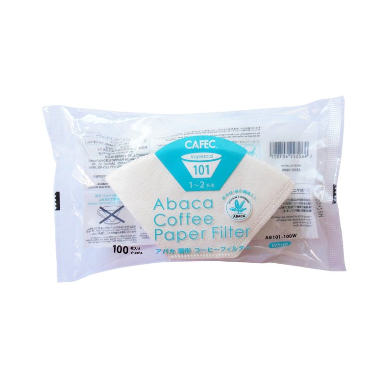 CAFEC Abaca Trapezoid Filter Paper 1Cup (White) 100 S