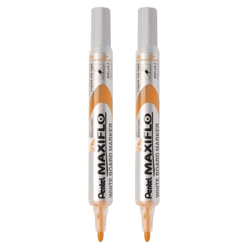PENTEL MWL5S Maxiflo Whiteboard Marker Bullet Tip - Orange 2 S