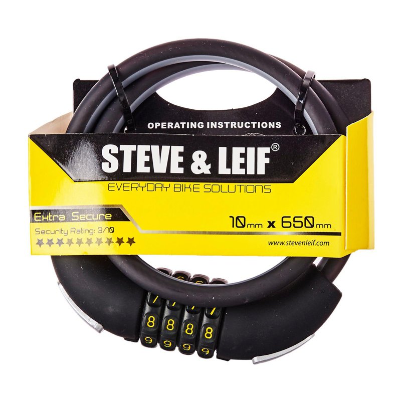 Steve & Leif Bicycle Combination Lock (10MM x 650MM) 1 S