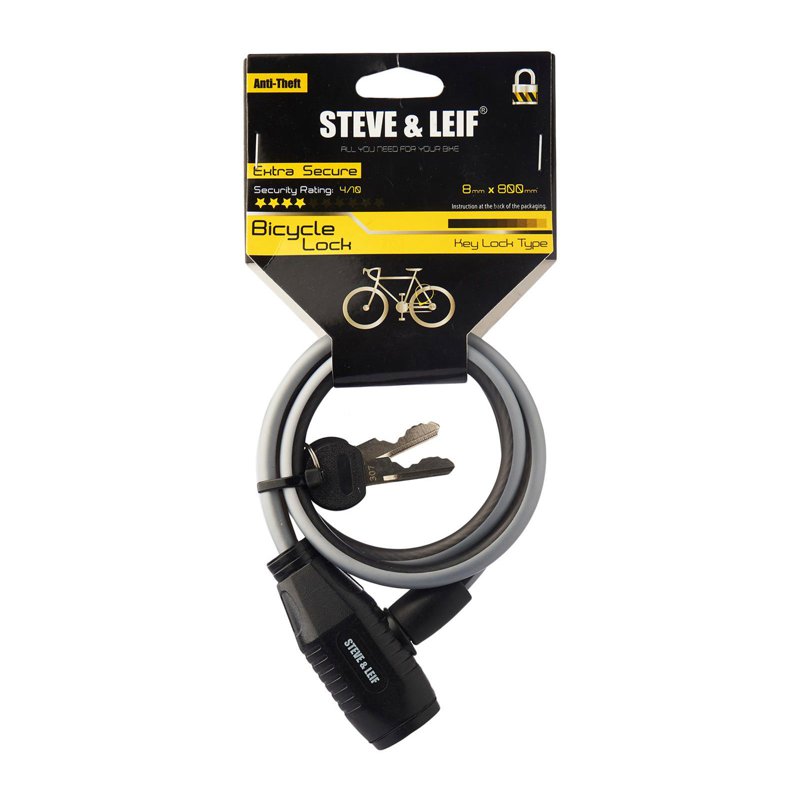 Steve & Leif Bicycle Key Lock (8mmx800mm) 1 S