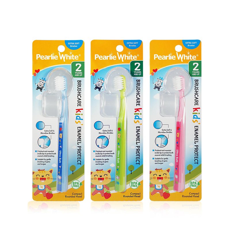 Pearlie White Enamel Protect Kids Extra Soft Toothbrush 3 S
