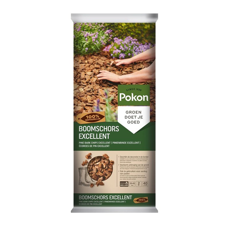 POKON Pine Bark Chips Excellent 40 L