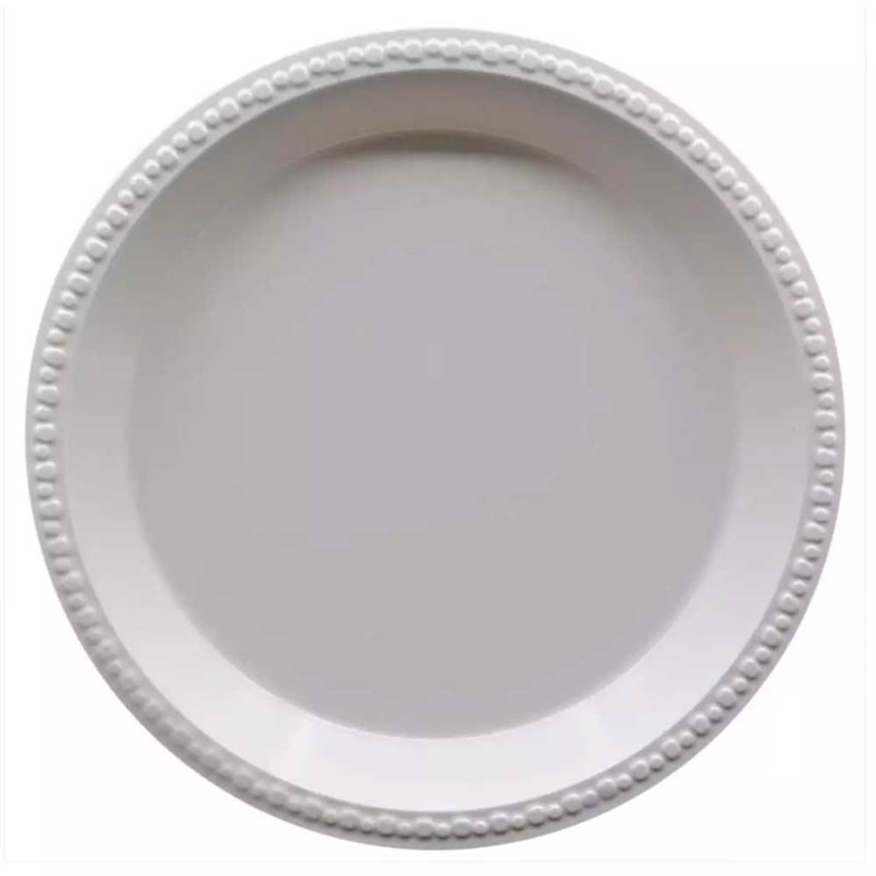 MTRADE Disposable 10 Inch White Plastic Plates 50 S