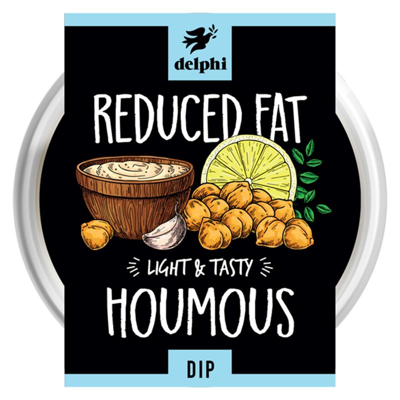 Delphi Fresh Low Fat Hummus Dip Gluten and Dairy Free Vegan
