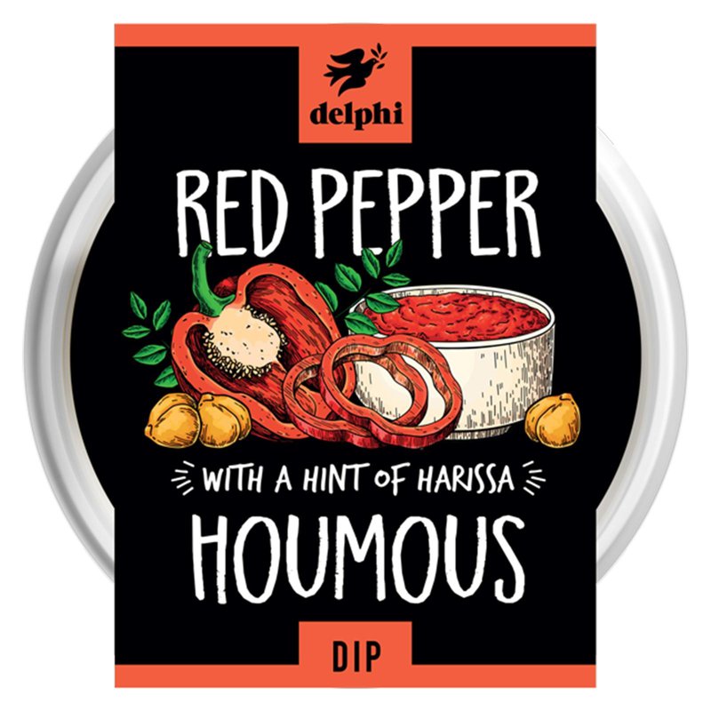 Delphi Chargrilled Red Pepper Hummus Dip