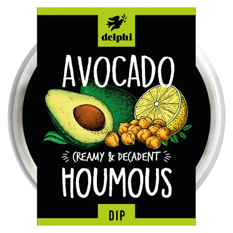Delphi Fresh Avocado Hummus Dip Gluten and Dairy Free Vegan