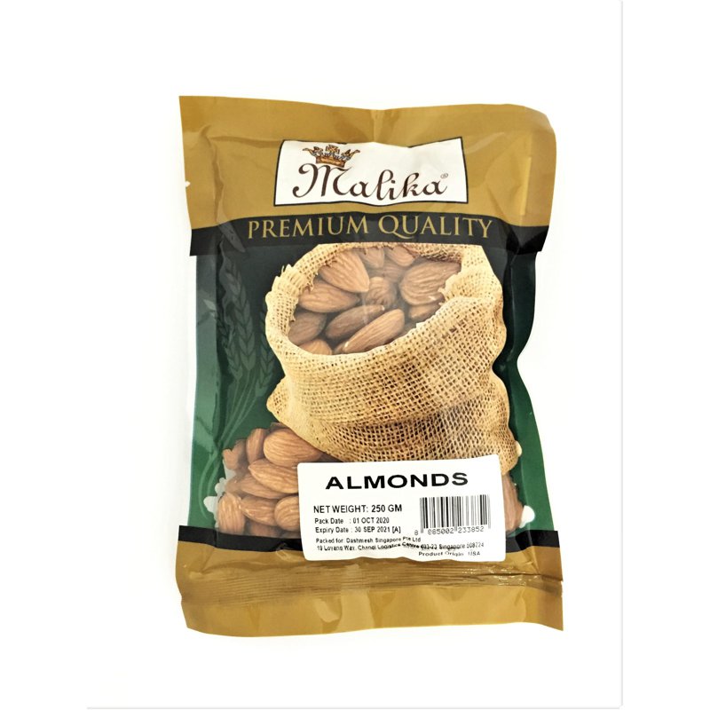 Malika Almonds 250G -- By Dashmesh