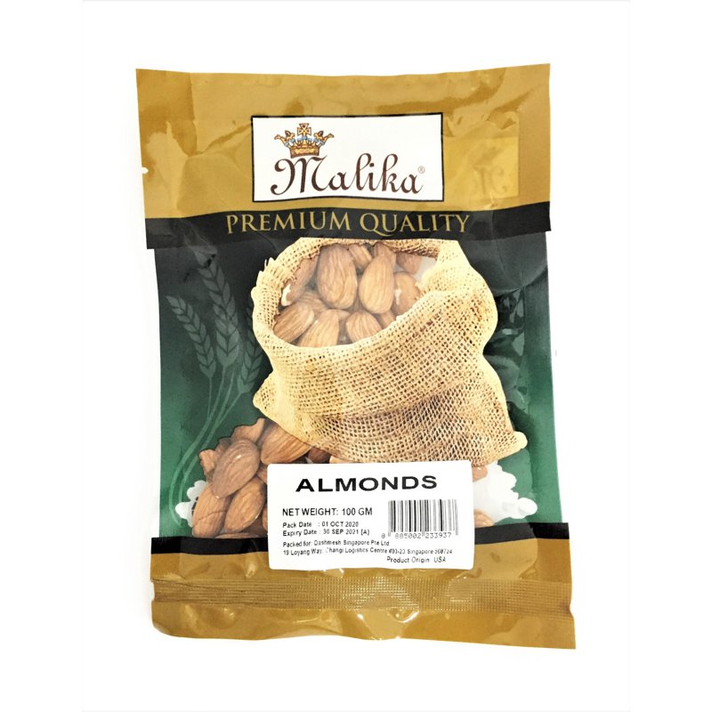 Malika Almonds 100G -- By Dashmesh