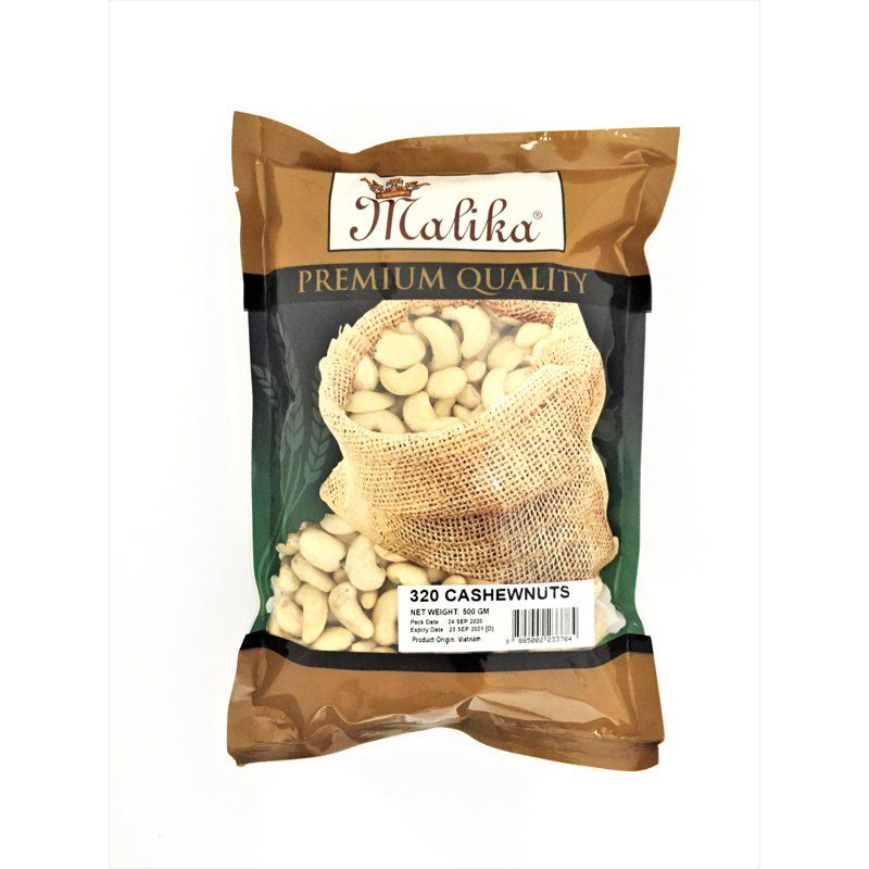 Malika 320 Whole Cashew Nuts 500G -- By Dashmesh