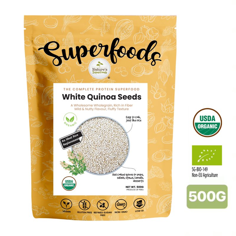 Nature's Superfoods Organic White Quinoa Seeds