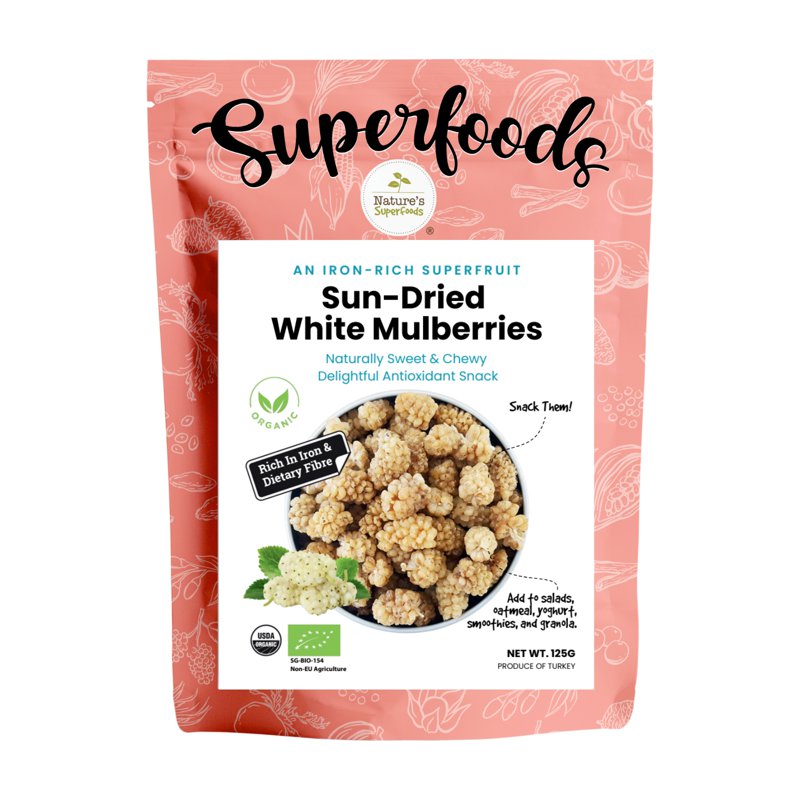 Nature's Superfoods Organic Sun-Dried White Mulberries