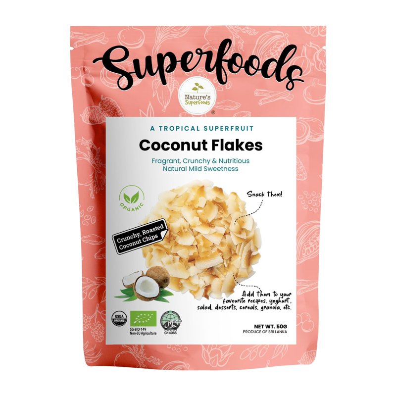 Nature's Superfoods Organic Coconut Flakes Chips Snack