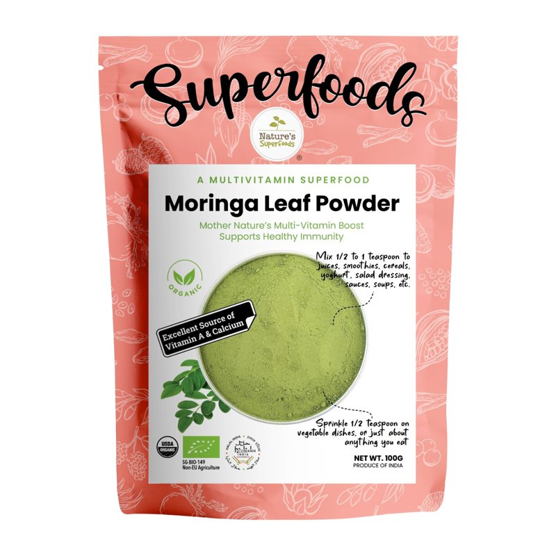 Nature's Superfoods Organic Raw Moringa Leaf Powder