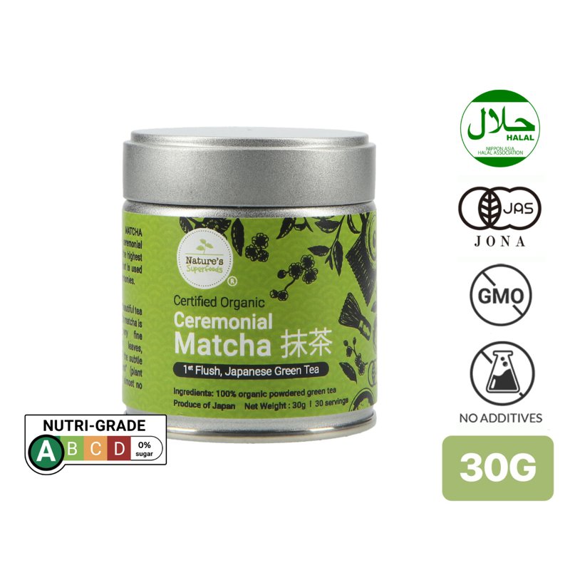 Nature's Superfoods Organic Ceremonial Matcha Powder 30 G