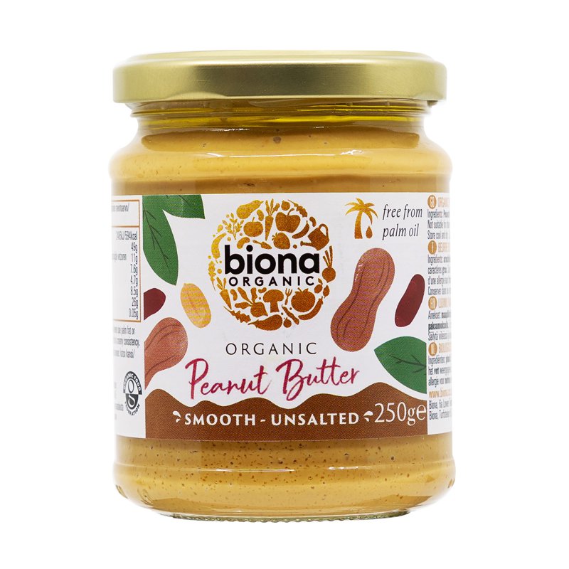 Biona Organic Peanut Butter Smooth - Unsalted