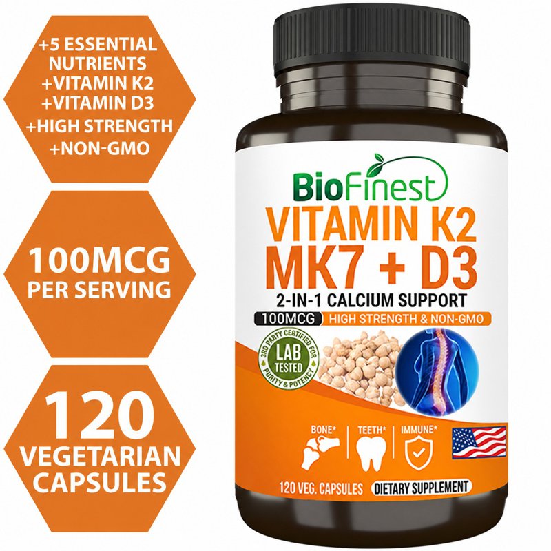 Biofinest Vitamin K2 Mk7 and D3 Supplement 120 S