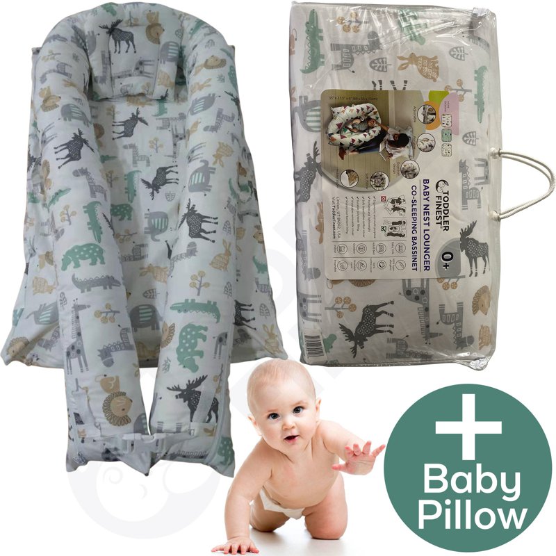 ToddlerFinest 2-in-1 Co-Sleeping Baby Lounger Pillow Nest(Z) 1 S