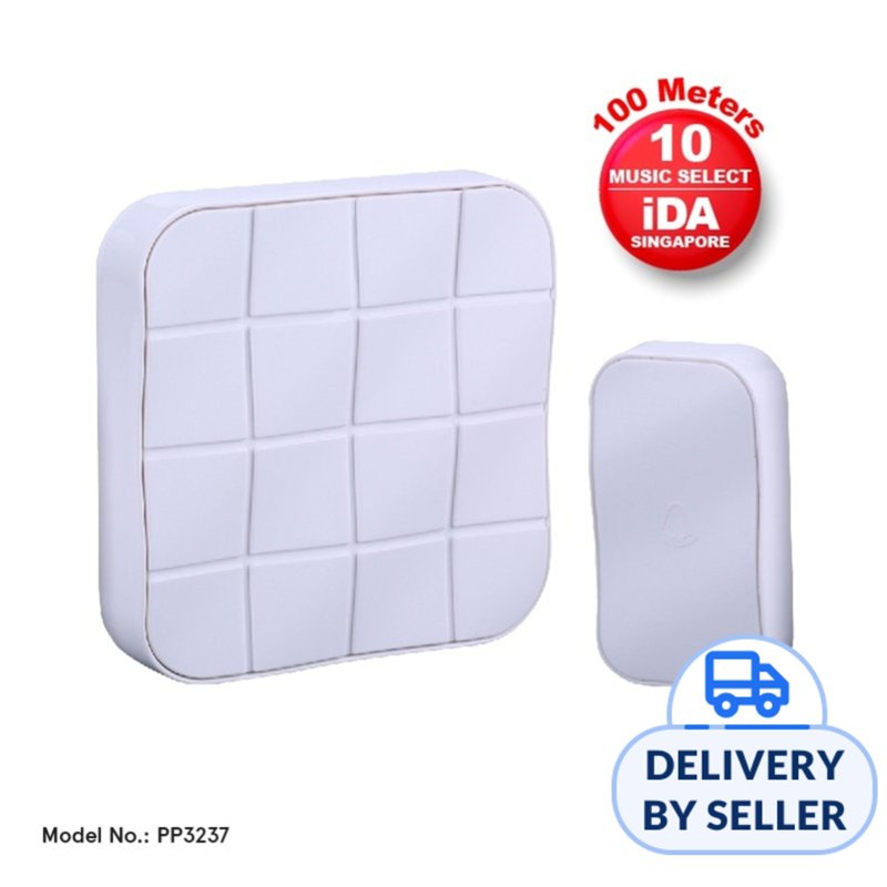 Wireless Door Chime With Volume Adjust & Tone Selector PP3237 1 S