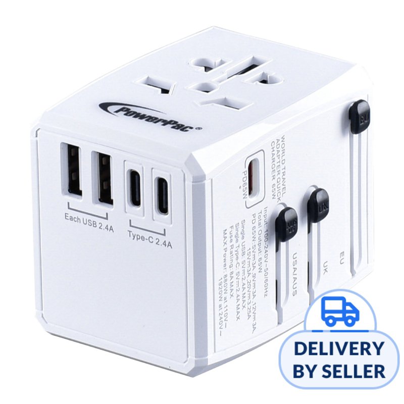 PowerPac Travel ADPT 2xUSB-A+3xUSB-C|65W USB Charger (PP7977) 1 S