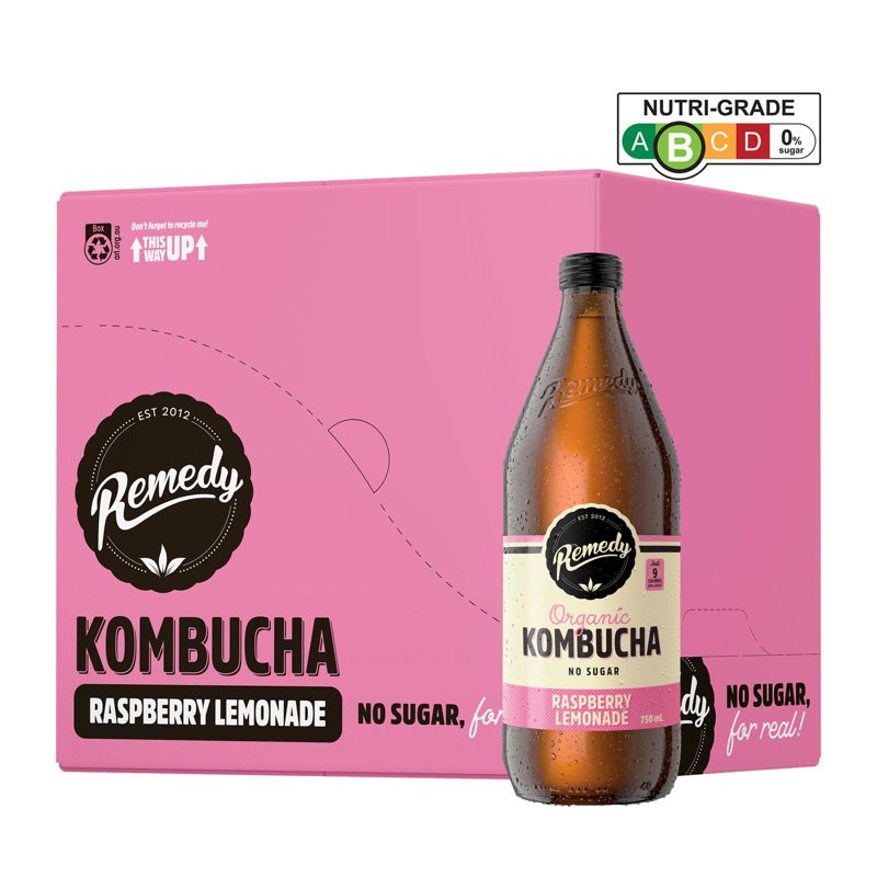 Remedy Organic Kombucha - Raspberry Lemonade