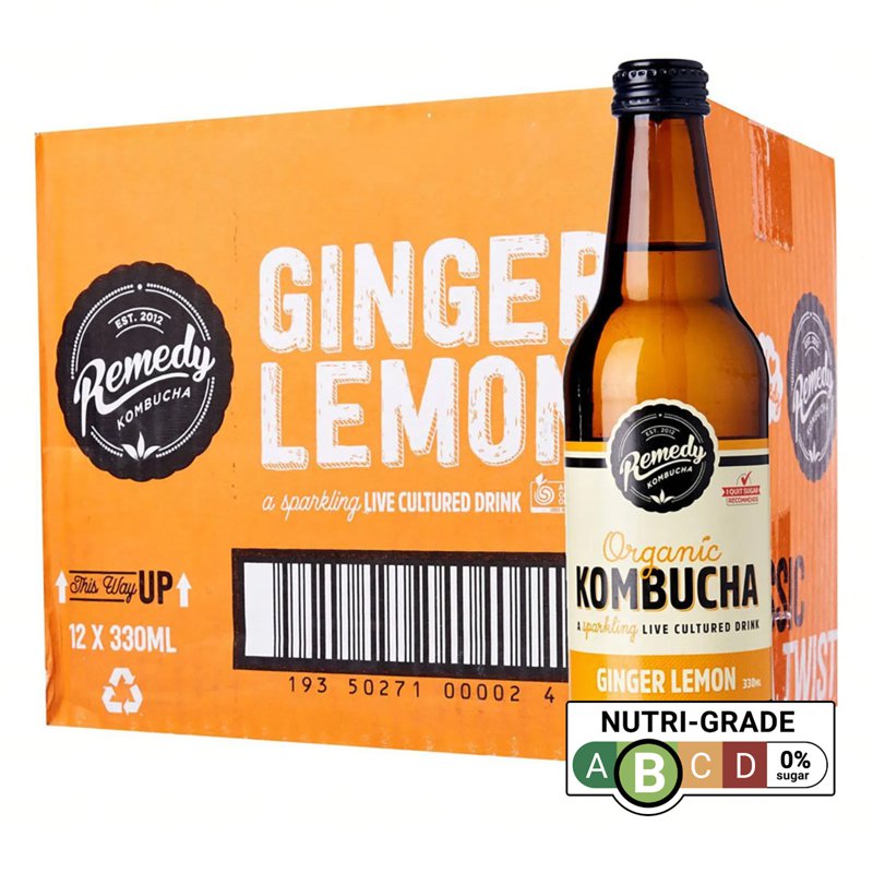 Remedy Organic Kombucha - Ginger & Lemon