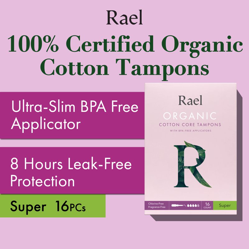 Rael Tampons BPA Free Applicator Super 16 S