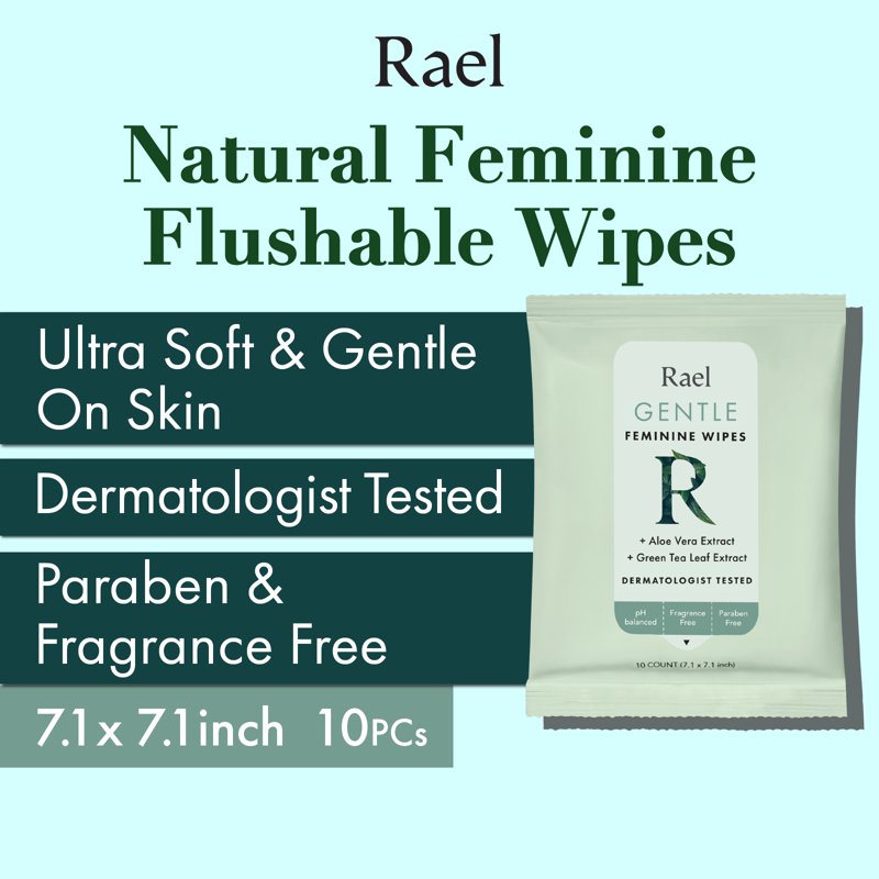 Rael Natural Feminine / Intimate Wipes 10 S