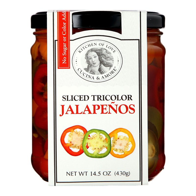Kitchen & Love Sliced Tri-color Jalepenos 350 G