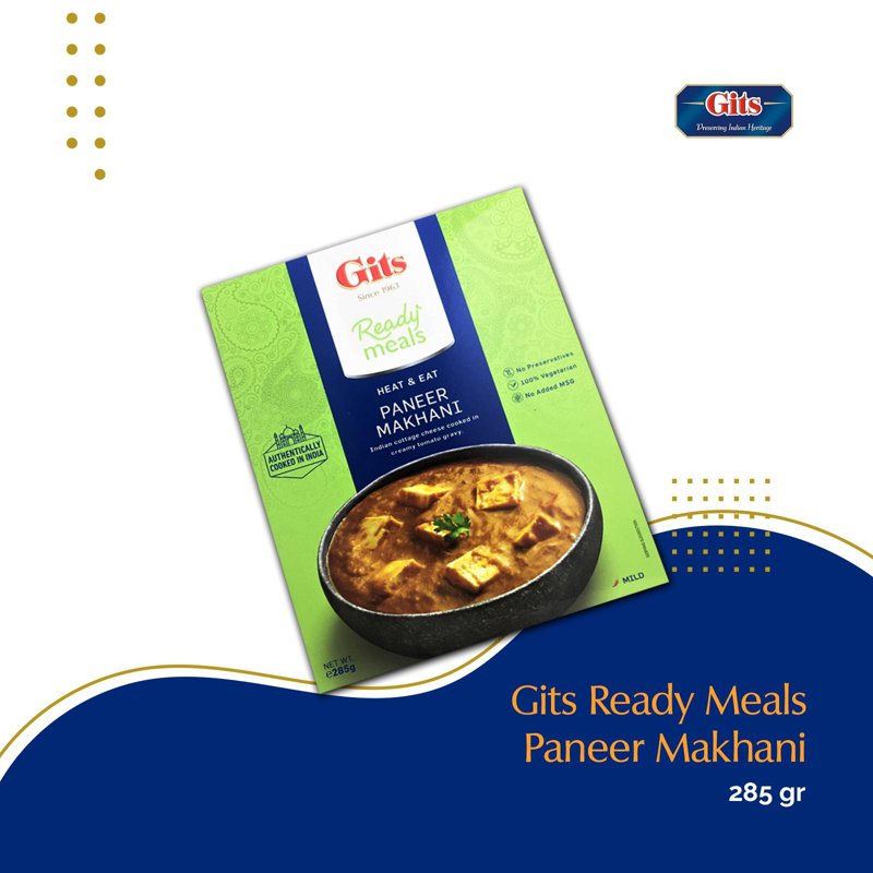 Gits Heat & Eat - Paneer Makhani 285G -- By Dashmesh