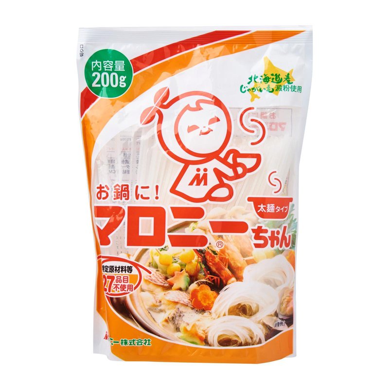 Malony Maroni Starch Dried Noodle (Thick Type) - Kirei 200 G