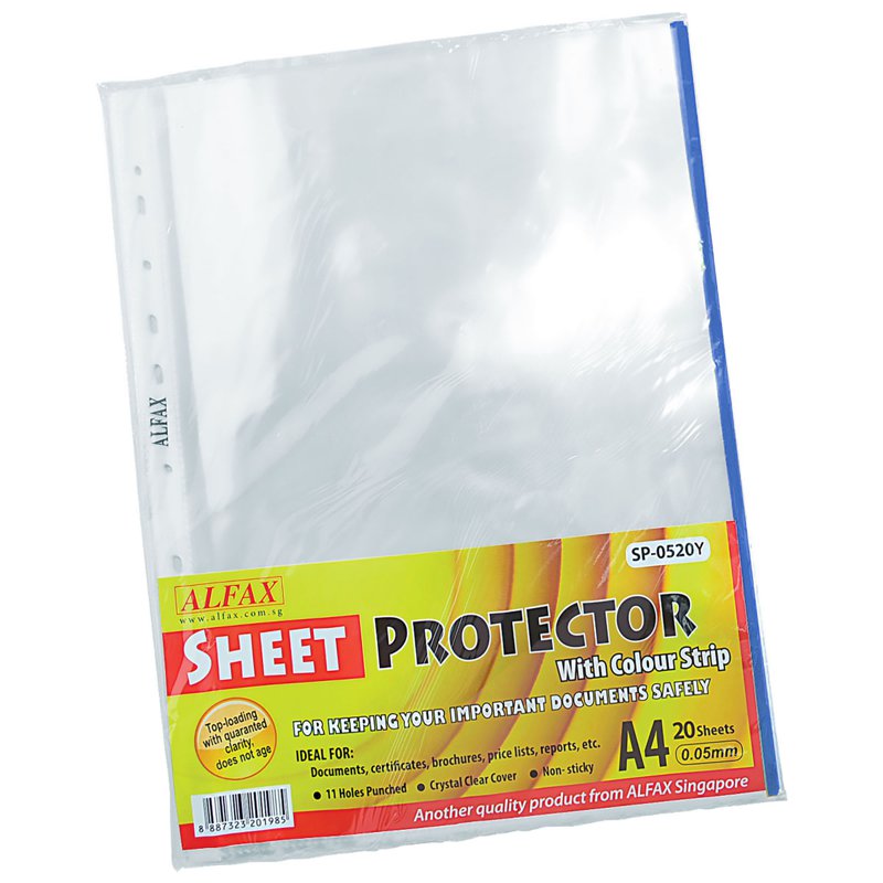ALFAX SP0520B Sheet Protector Refill - Blue edge (11 holes) 40 S