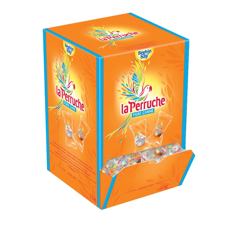 La Perruche Mixed Wrapped Cube Sugar (White & Brown) 2.5 KG